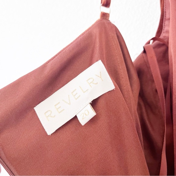 Revelry Sky Velvet Bridesmaid Maxi Dress in Terracotta - Picture 7 of 11